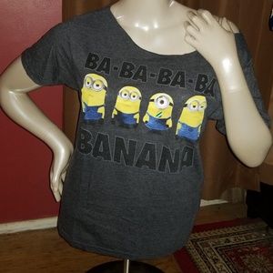 Minions off shoulder shirt